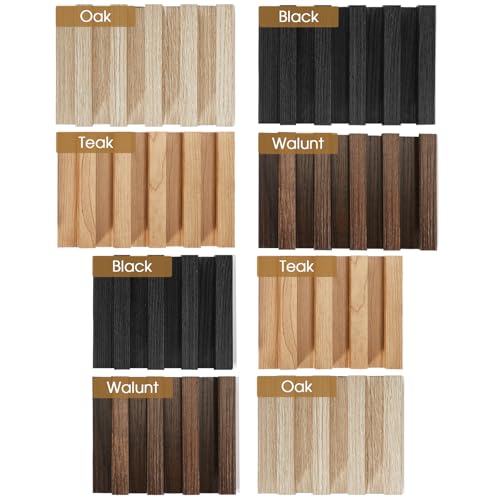 LarWorks Samples 8 Pack 6" x 6" WPC Slat Wall Panels High Grille - Image 2