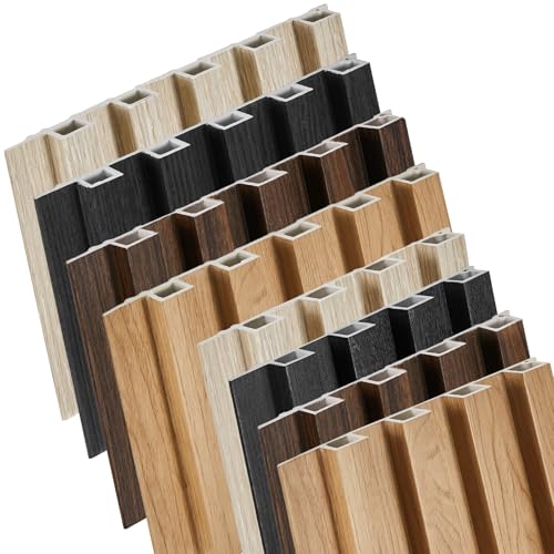 LarWorks Samples 8 Pack 6" x 6" WPC Slat Wall Panels High Grille - Image 3