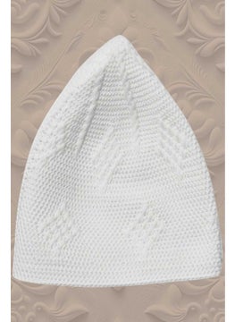 Hızırım 3-Piece Woven Knitted Patterned Skullcap Quality Prayer Cap  - Image 3