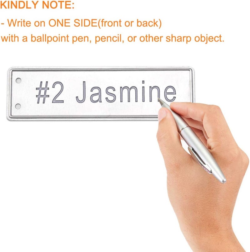 Coolrunner Aluminum Plant Labels, Double Sided Metal Labels, Metal Label Tree ID Tags Durable & Waterproof Pot Label Tag Outdoor Marker for Indoor Outdoor Gardening Nursery (50) - Image 3