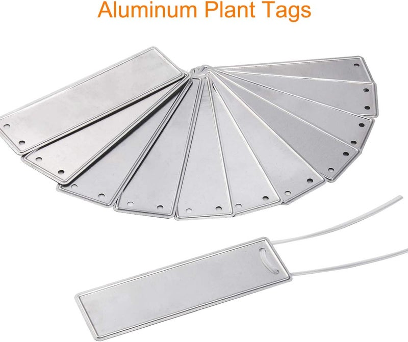 Coolrunner Aluminum Plant Labels, Double Sided Metal Labels, Metal Label Tree ID Tags Durable & Waterproof Pot Label Tag Outdoor Marker for Indoor Outdoor Gardening Nursery (50) - Image 5