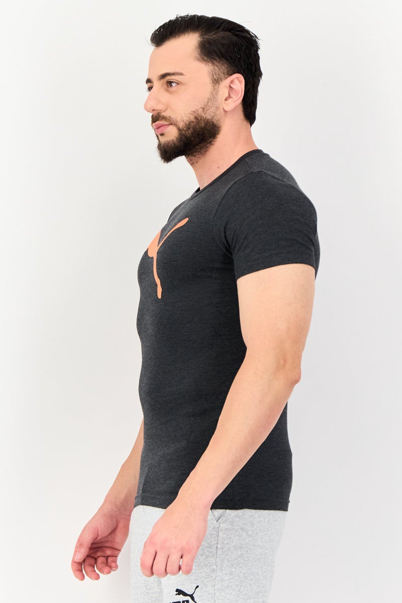 PUMA Men Sportswear Fit Short Sleeve Outdoor T-shirt, Black Heather - Image 2