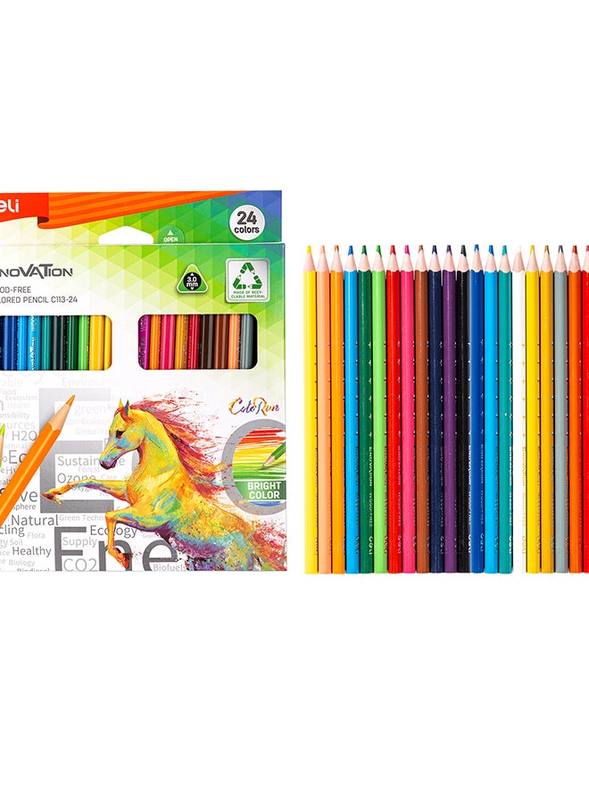 DELI COLORED PENCIL 24 COLOR ASST. EC113-24