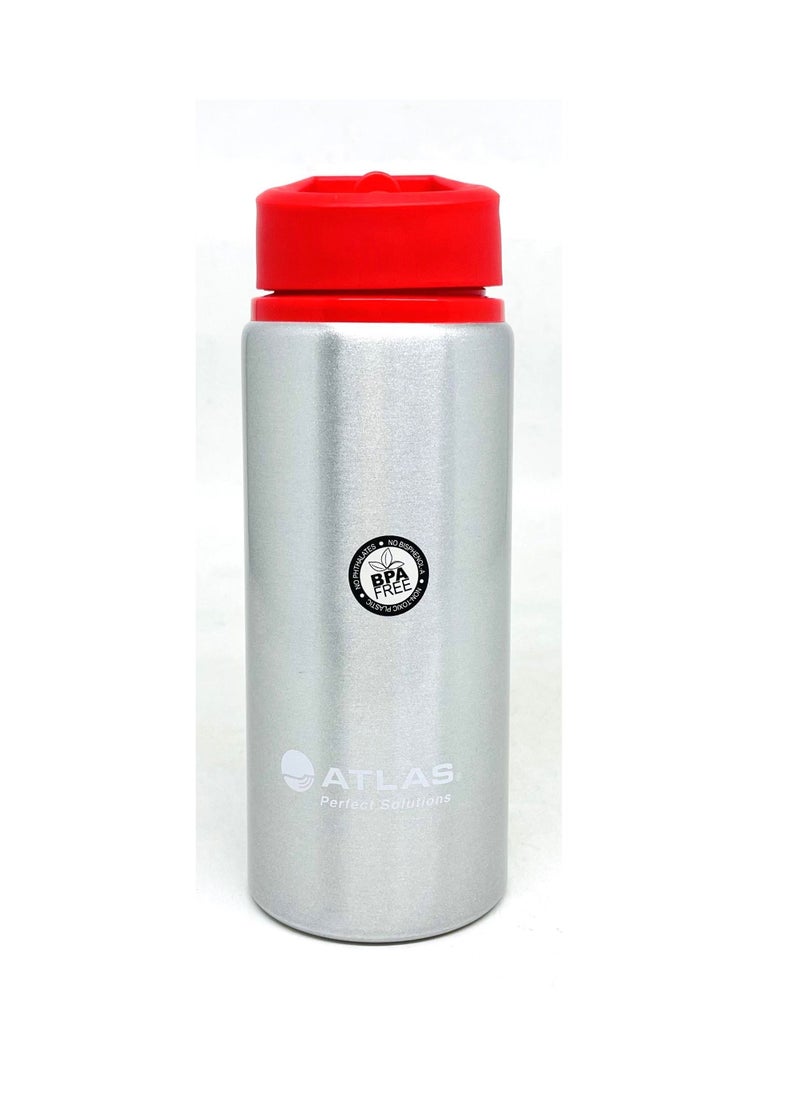 ATLAS - Sipper Water Bottle Aluminium Body 600ml Capacity - Image 1