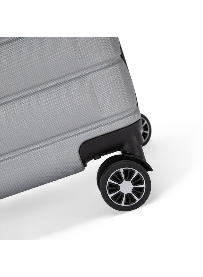 ايجل اكسبريس إيجل إكسبريس وود حقيبة سفر 24 بوصة - فضي - صلبة ضد الخدش بعجلات دوارة - غطاء حماية مجاني - ضمان لمدة عام - Image 5