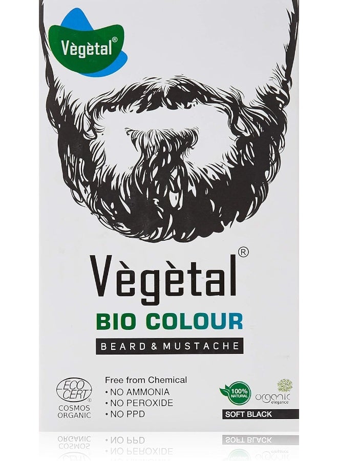 Vegetal Bio Colour Beard & Moustache Dye Soft Black 100G - Image 1