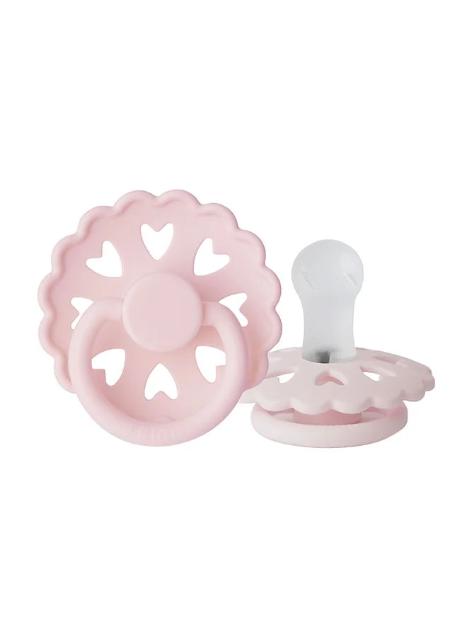 FRIGG Pack Of 1 Fairytale Silicone Baby Pacifier 6-18M White Lilac - Size 2