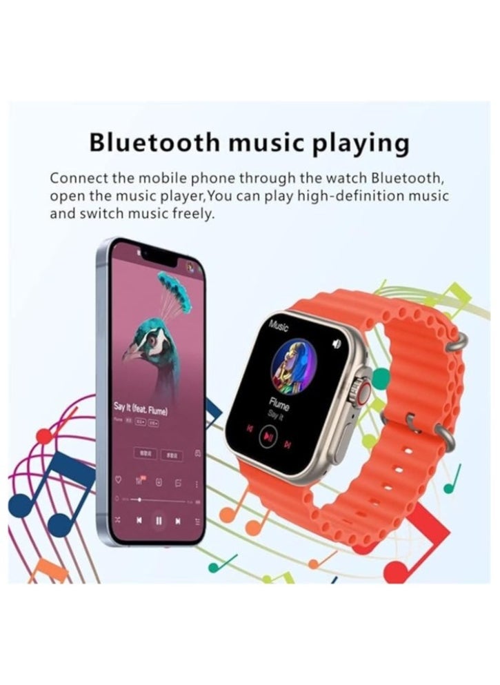 PRIMO PLUS - PRIMO PLUS Smart Watch With A Full Screen Works With The Android And IOS System Is Responsive Wireless Charging And Supports GPS With 7 Bracelets and Protection Cover , Size 49 mm - - Image 1