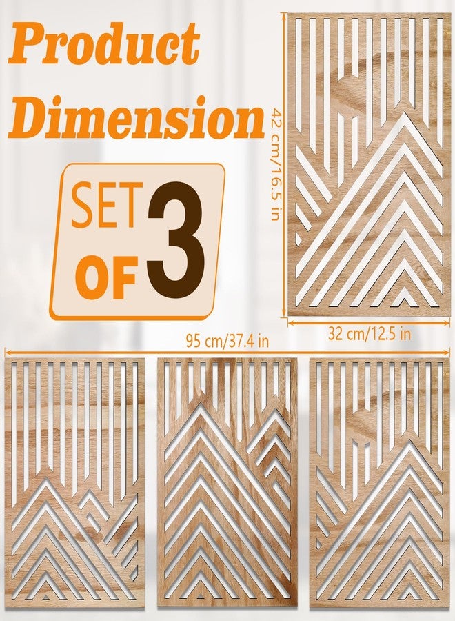 Quxddy 3pcs Mountain Wall Art, Mountain Decor Wooden Wall Art Decor, Minimalist Decor Mountain Line Wood Decor for Wall, Landscape Wall Art for Home Decor (kind prevail) - Image 2
