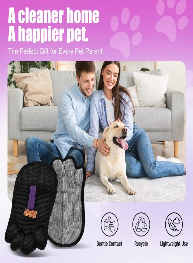Pet Hair Removal Glove for Dogs & Cats Five-Finger Electrostatic Pet Hair Remover Glove Reusable Brush Pet Hair Tool & Upholstery Cleaning pet Gloves for pet Hair Removal - Image 4