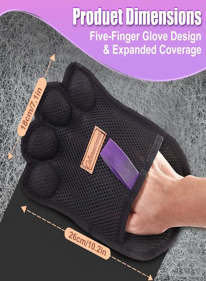 Pet Hair Removal Glove for Dogs & Cats Five-Finger Electrostatic Pet Hair Remover Glove Reusable Brush Pet Hair Tool & Upholstery Cleaning pet Gloves for pet Hair Removal - Image 2