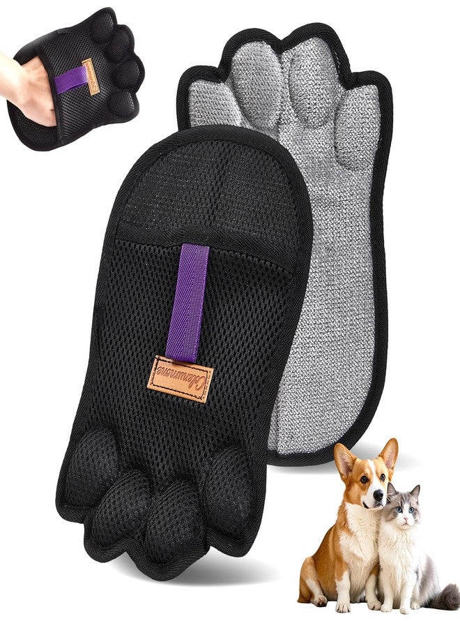 Pet Hair Removal Glove for Dogs & Cats Five-Finger Electrostatic Pet Hair Remover Glove Reusable Brush Pet Hair Tool & Upholstery Cleaning pet Gloves for pet Hair Removal - Image 1