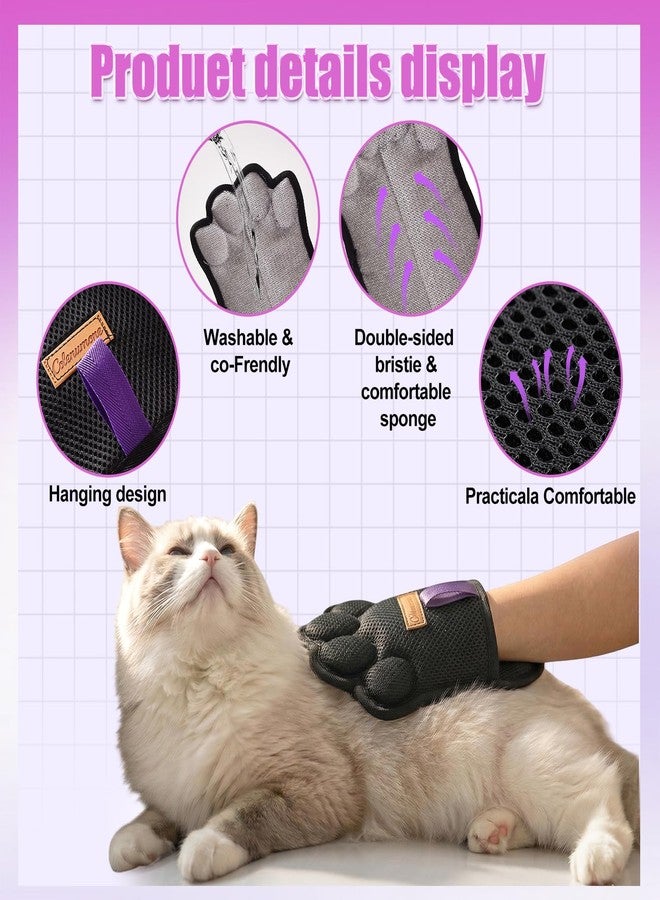 Pet Hair Removal Glove for Dogs & Cats Five-Finger Electrostatic Pet Hair Remover Glove Reusable Brush Pet Hair Tool & Upholstery Cleaning pet Gloves for pet Hair Removal - Image 5