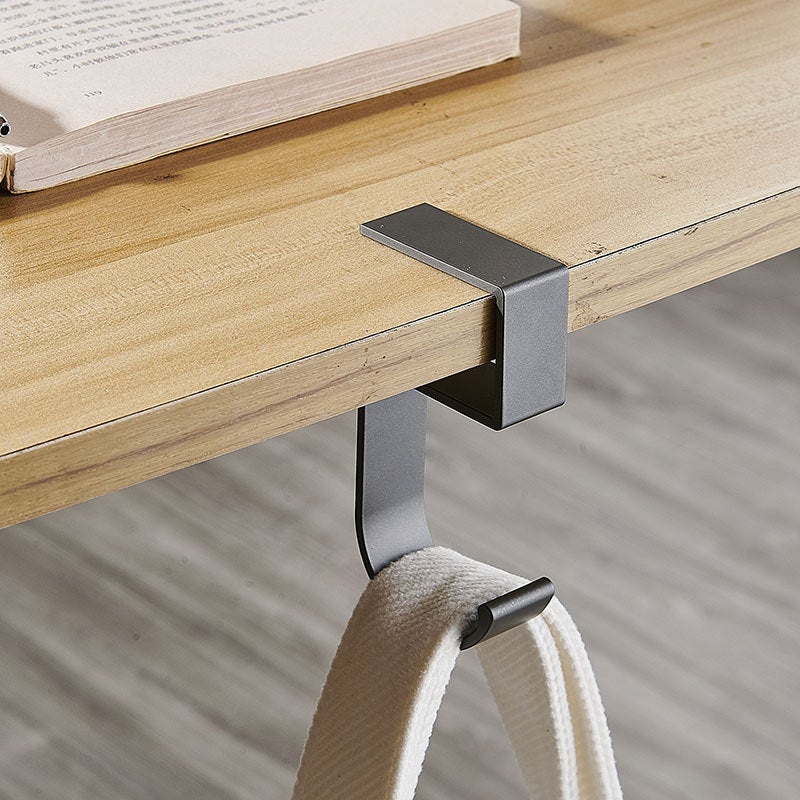 Student Desk Side Bag Hook Organizer Gray 5 words