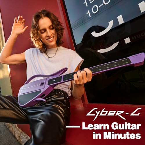 CYBER-G Enya CYBER-G Stringless Smart Guitar,Portable Foldable Travel Guitar with App-Controlled Chords,Hundreds of Instrument Sounds, Built-In Speaker & Drum Machine,Quick-Learn for Adults/Beginners - Image 2
