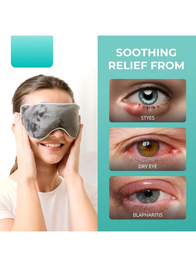 Heated  Eye Mask for Dry Eyes - Steam Warm Compress for Eyes - Remove Styes, Chalazion Therapy Warming and Heating Pad Hot Compress - Moist Heat Mask for Blepharitis & MGD - FSA|HSA Eligible - Image 2