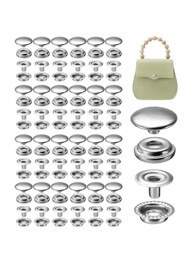 Heavy Duty Snap on | Replacement Snaps | Stainless Steel Snap on | Snap on Press Stud Cap, Snap on Jeans, Fabric Snap on, Jacket Snap on, Clothes Snap on, Bag Snap on - Image 1