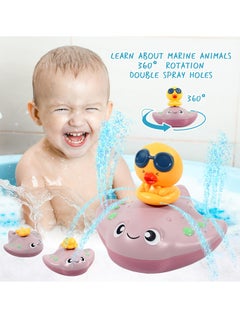 Excefore Bathtub Toys for Kids, Bath Toys, Whale Bath Toy Sprinkler, Stingray Automatic Spray Water, Induction Sprinkler Bathtub Baby Toys for Infants Toddlers, Pool Bathroom Baby Toy Boys & Girls Gift  - Image 3
