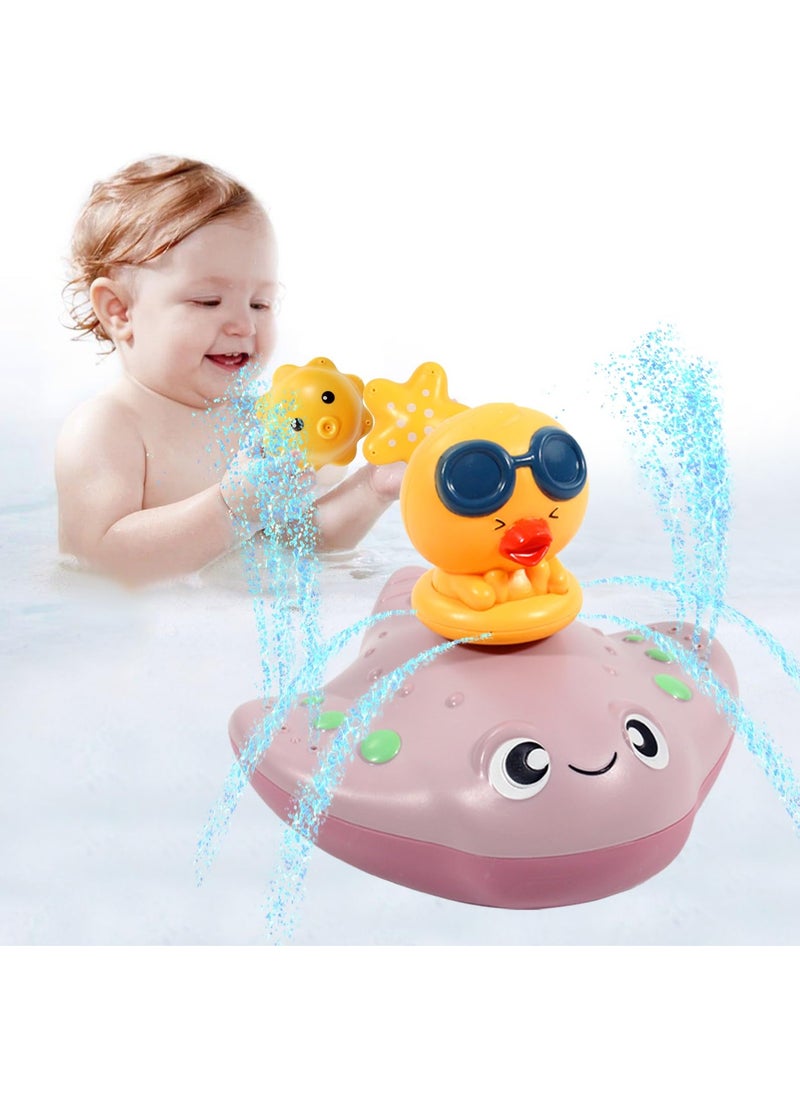 Excefore - Bathtub Toys for Kids, Bath Toys, Whale Bath Toy Sprinkler, Stingray Automatic Spray Water, Induction Sprinkler Bathtub Baby Toys for Infants Toddlers, Pool Bathroom Baby Toy Boys & Girls Gift - Image 1