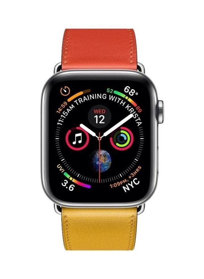 NIBEMINENT Two Colour Single Loop Leather Wrist Strap Watchband For Apple Watch Series 1/2/3 42mm Multicolour - Image 2
