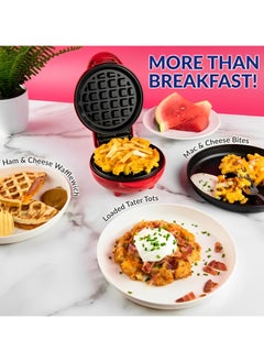 Fearlex Mini Waffle Maker | Pancake maker for Hash Browns, Cookies, Quesadillas, Calzones Or Snacks with ready Light indicator | Non-Stick Coated Plates with Premium Quality Material  - Image 3
