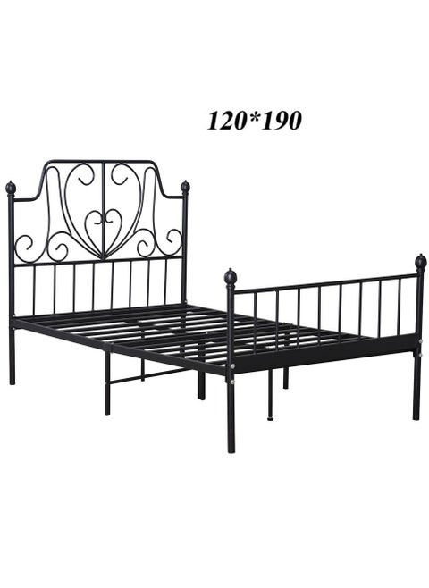 Bed Frame with Headboard Metal Bed Base 120*190 CM