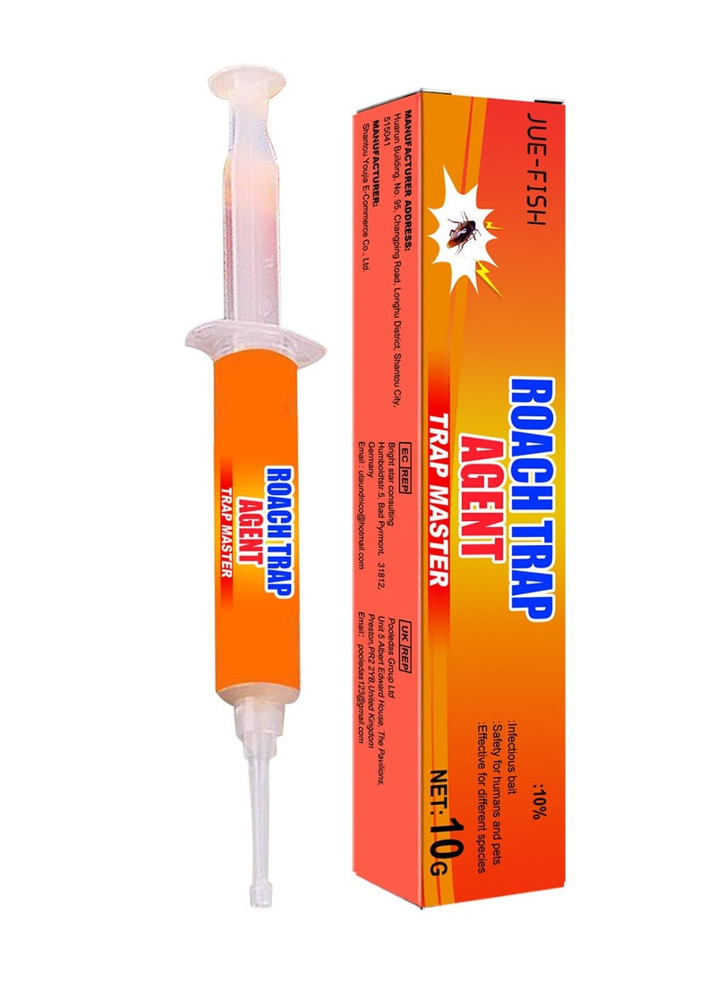 JUE-FISH Cockroach Killer Gel 10% Infectious Bait for Homes & Kitchens Eliminate Roaches Safely 10g  - Image 1