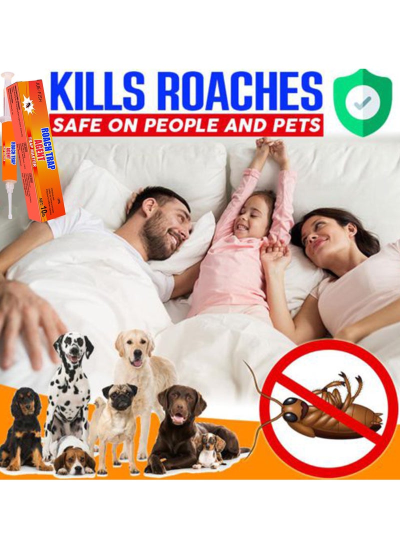 JUE-FISH Cockroach Killer Gel 10% Infectious Bait for Homes & Kitchens Eliminate Roaches Safely 10g  - Image 2