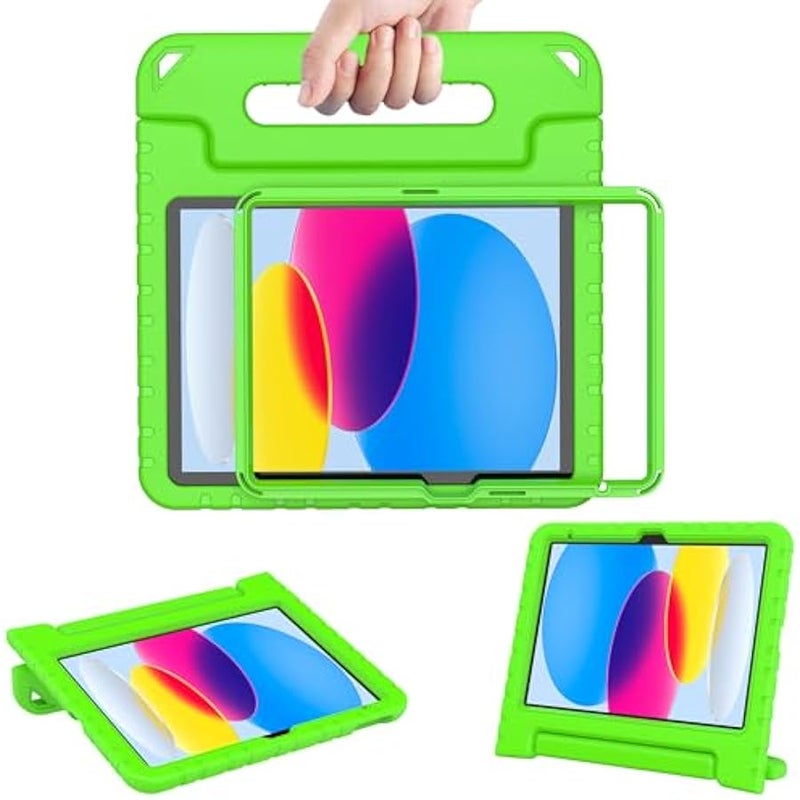 AVAWO Kids Case for iPad 10th Generation 10.9 Inch 2022, Durable Shockproof Lightweight Handle Stand 10.9 iPad 10th Generation 2022 Protective Case for Kids Child Toddlers, Green - Image 1