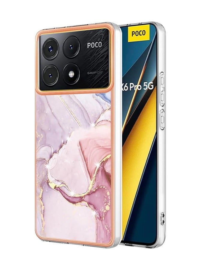 Xiaomi POCO X6 Pro 5G Case, Luxury Slim Fit Bumper Protective Shockproof Anti Scratch Non-Slip Phone Cases Cover for Xiaomi POCO X6 Pro 5G (Pink) - Image 1