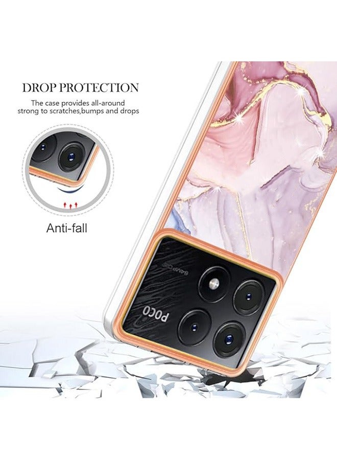 Xiaomi POCO X6 Pro 5G Case, Luxury Slim Fit Bumper Protective Shockproof Anti Scratch Non-Slip Phone Cases Cover for Xiaomi POCO X6 Pro 5G (Pink) - Image 3