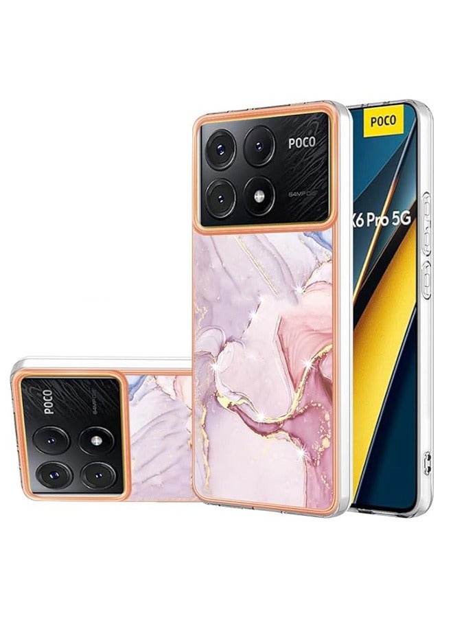 Xiaomi POCO X6 Pro 5G Case, Luxury Slim Fit Bumper Protective Shockproof Anti Scratch Non-Slip Phone Cases Cover for Xiaomi POCO X6 Pro 5G (Pink) - Image 2