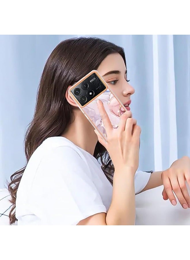 Xiaomi POCO X6 Pro 5G Case, Luxury Slim Fit Bumper Protective Shockproof Anti Scratch Non-Slip Phone Cases Cover for Xiaomi POCO X6 Pro 5G (Pink) - Image 4