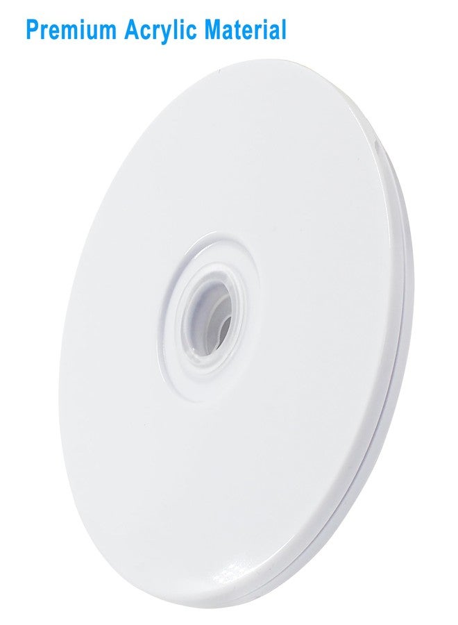 Rierdge 2 Pack 4 inch Lazy Susan Turntable - White Acrylic Ball Bearing Rotating Tray for Cake, Spice Rack - Perfect for Kitchen Pantry with 360˚Rotation - Image 3