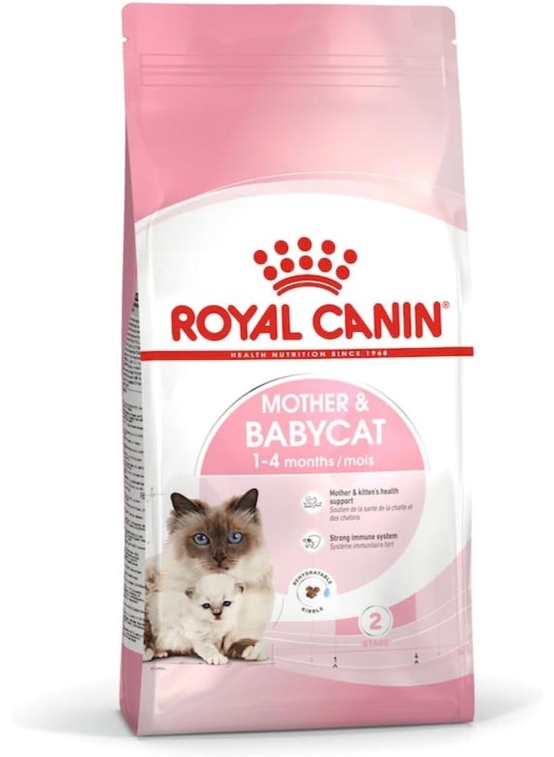 رويال كانين طعام جاف للقطط الأم والقطط الصغيرة 400 جرام، تركيبة خاصة للقطط الحامل والمرضعة والقطط الصغيرة من عمر 1 إلى 4 أشهر، مع حمض الدوكوساهيكسانويك والفيتامينات - Image 1