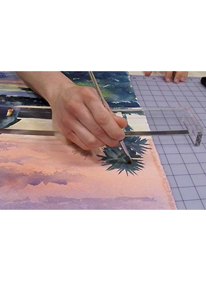 Creative Mark Artist Leaning Bridge Hand and Wrist Leaning Bridge Acrylic Used for Steady Hand Painting, Drawing & Sketching - 18 Inches Clear - Image 4