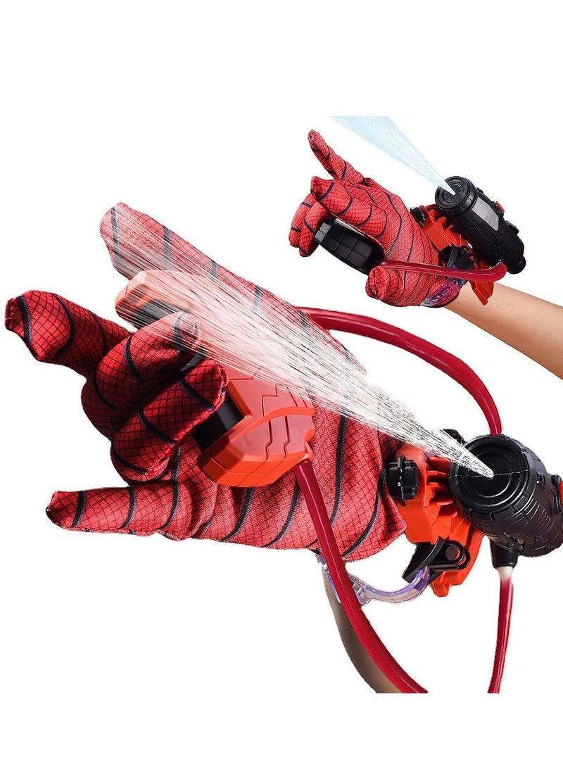 NIBEMINENT Hero Launcher Glove, Spider Glove Toys Plastic Cosplay Wrist Toys, Web Shooter Toy, Role-Play for 5 Year Old Boys and Girls Up (2PCS, red) - Image 1