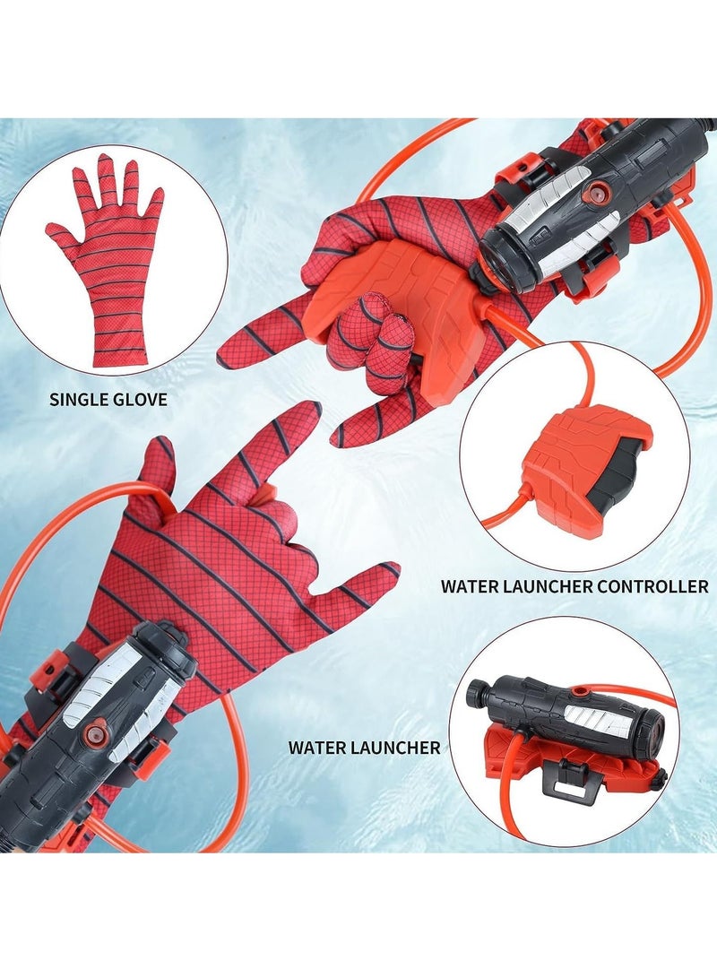 NIBEMINENT Hero Launcher Glove, Spider Glove Toys Plastic Cosplay Wrist Toys, Web Shooter Toy, Role-Play for 5 Year Old Boys and Girls Up (2PCS, red) - Image 2