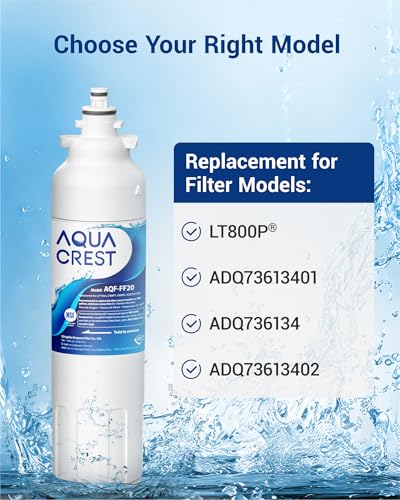 AquaCrest AQUA CREST ADQ73613401 Refrigerator Water Filter and Air Filter Replacement for LG LT800P ADQ73613402 Kenmore Elite 9490 ADQ73613408 ADQ75795104 and LT120F 3 Combo - Image 3