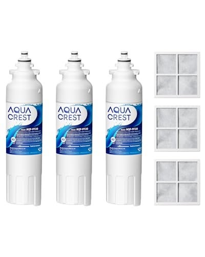 AquaCrest AQUA CREST ADQ73613401 Refrigerator Water Filter and Air Filter Replacement for LG LT800P ADQ73613402 Kenmore Elite 9490 ADQ73613408 ADQ75795104 and LT120F 3 Combo - Image 1