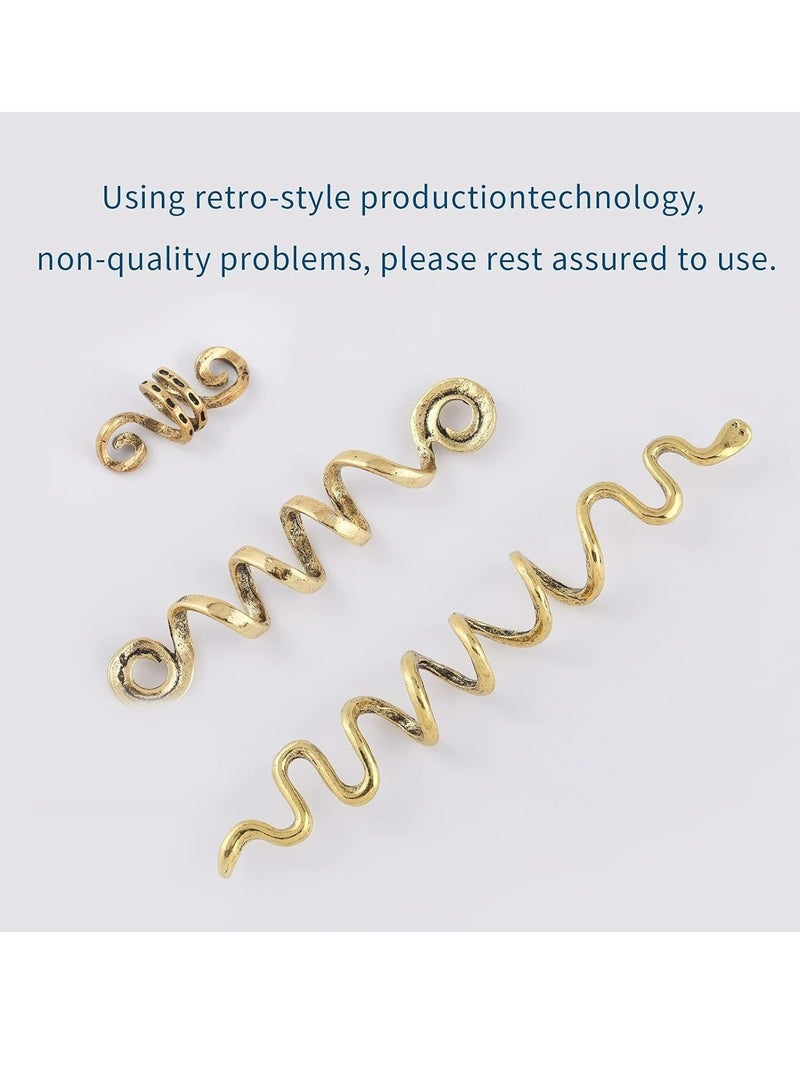 28Pcs Hair Accessories Hair Jewelry for Women Braids, Dreadlock Beads Metal Hair Clips Decoration Gold(Multiple Styles)Braid bead braid ring clip 200 braid metal cuff ornaments
