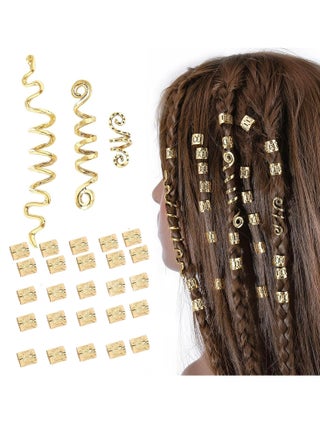 28Pcs Hair Accessories Hair Jewelry for Women Braids, Dreadlock Beads Metal Hair Clips Decoration Gold(Multiple Styles)Braid bead braid ring clip 200 braid metal cuff ornaments - pzsku/Z24F08C0C66FFC7FEC6B6Z/45/_/1716278346/8174983c-1b3f-4312-8b16-b7020f50a65b