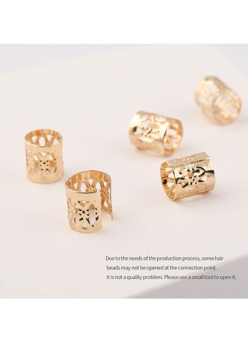 28Pcs Hair Accessories Hair Jewelry for Women Braids, Dreadlock Beads Metal Hair Clips Decoration Gold(Multiple Styles)Braid bead braid ring clip 200 braid metal cuff ornaments