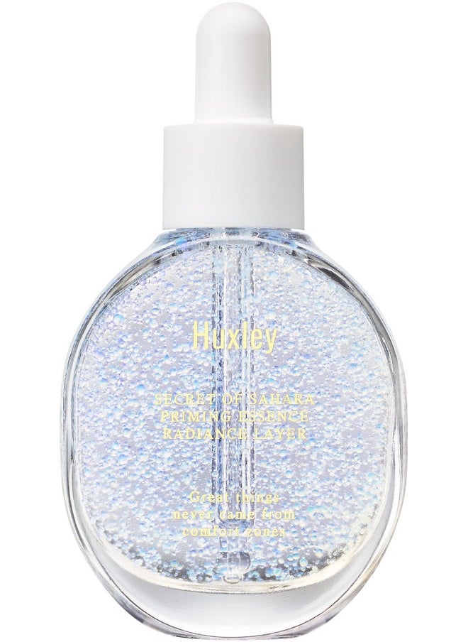 Huxley Secret Of Sahara Priming Essence Radiance Layer 1.01 Fl. Oz. / 30 Ml ; Korean Glass Skin Priming Essence Before Makeup For A Smooth Foundation  - Image 1