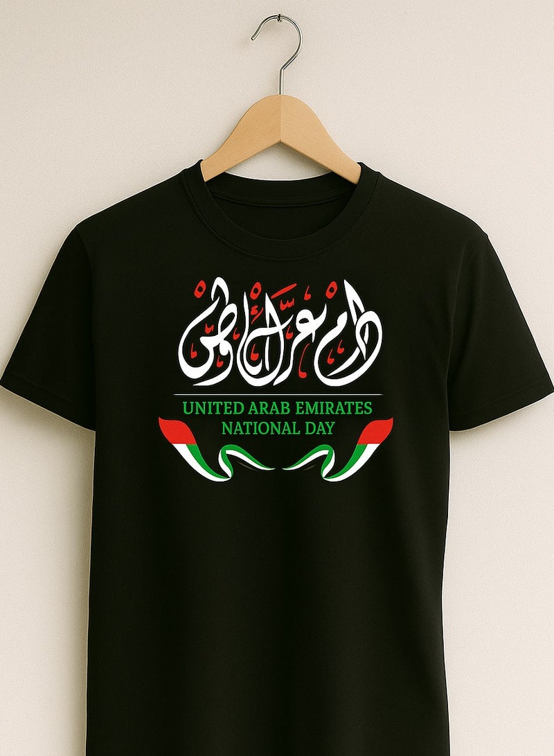 UAE National Day Arabic Calligraphy T-Shirt – Stylish Emirati Pride Tee for Men - Image 2