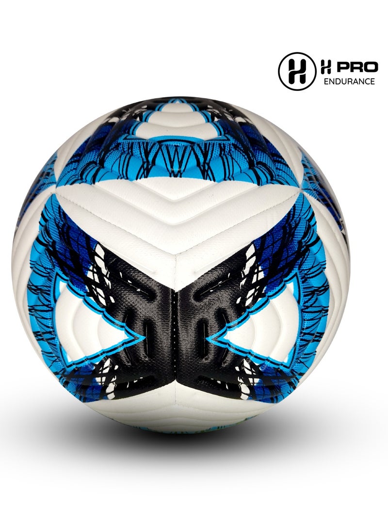H PRO Pro Size 5 Training Football – Soft Touch, Enhanced Grip, Ideal For Beginners & Advanced Players | Blue - Image 1