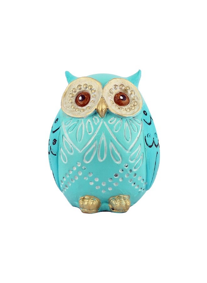 DEQUERA DEQUERA Owl Figurines Tabletop Statues and Figurines for Desktop Book Shelf Decor (Standing Still Style), Color : (Sky Blue) - Image 5