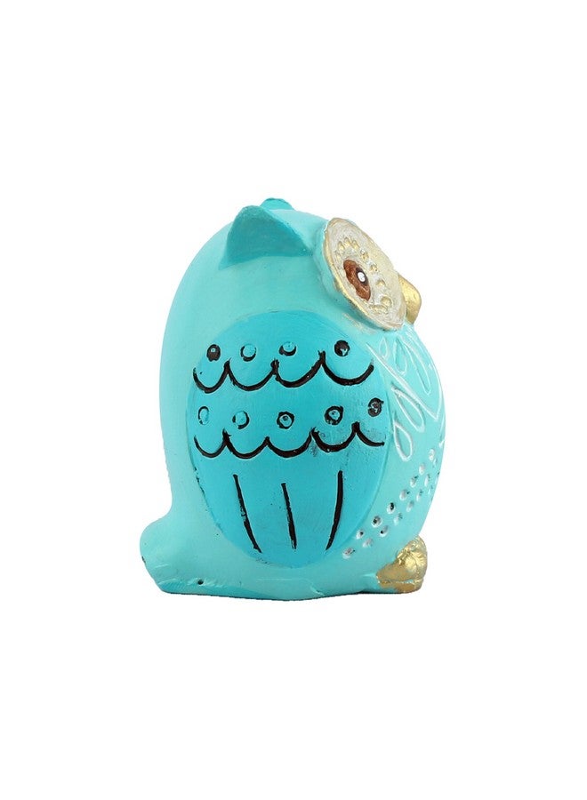 DEQUERA DEQUERA Owl Figurines Tabletop Statues and Figurines for Desktop Book Shelf Decor (Standing Still Style), Color : (Sky Blue) - Image 4
