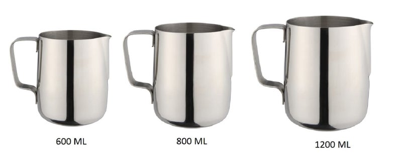 Dynore Stainless Steel Milk Jugs- Set of 3-600/800 and 1200 ml - Image 3