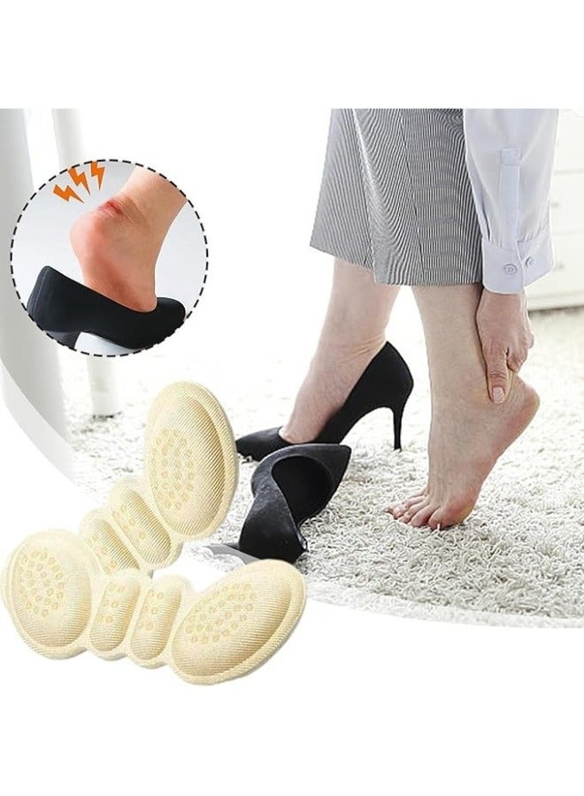 Heel Pads Womens Mens Insoles, Self Adhesive Heel Clip Liner Heel Pad For Loose Shoes Too Large Insole Padding To Improve Shoe Fit And Comfort Heel Protector Light Skin Tone, 1 Pairs - Beige  - Image 2